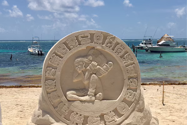 Ojo de Agua Beach near Dreams Sapphire Resort & Spa with crystal-clear waters and scenic Caribbean coastline
