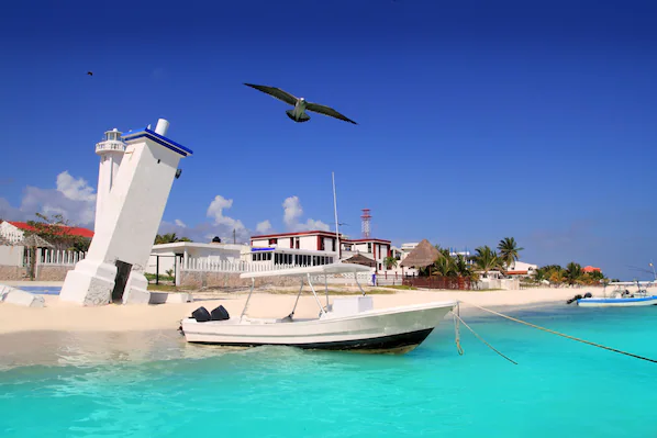 Puerto Morelos Beach near Dreams Sapphire Resort & Spa with white-sand shoreline and Caribbean Sea views